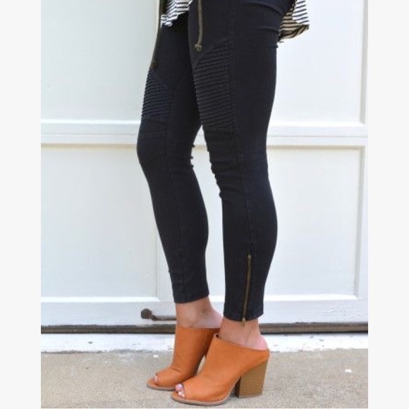 LAST ONE Stretchy Jegging Biker Pant - Picture 3 of 4